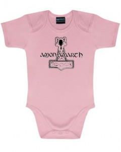 Amon Amarth vauvanbody Rocker Logo vaaleanpunainen – heavy vauvanbodys