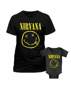 Nirvana isälle's t-paitaa & Nirvana vauvanbody Smile