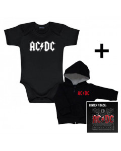 lahjasettiti ACDC huppari Black Ice & AC-DC vauvanbody